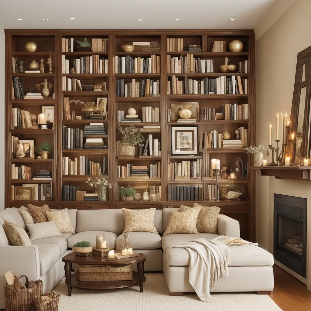 Open Shelving with Warm Displays