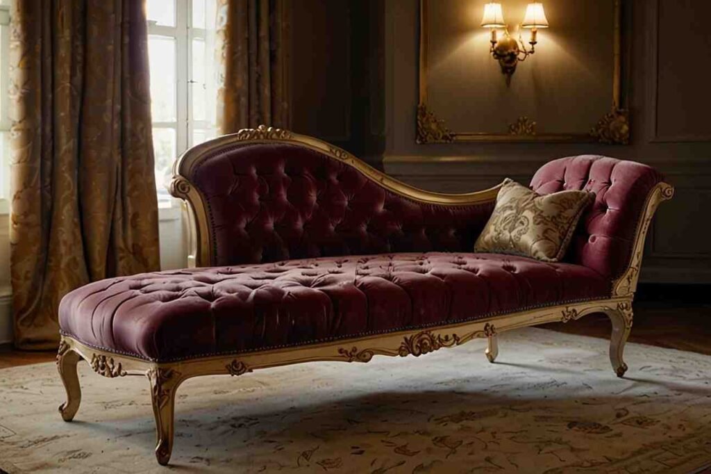 Opulent French-Style Chaise Lounge