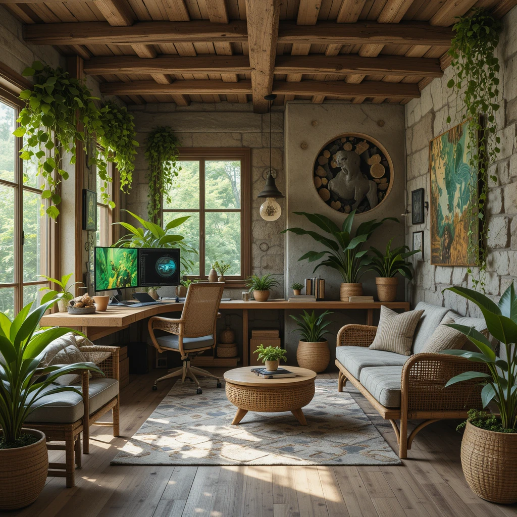 Outdoor-Inspired Gaming Room