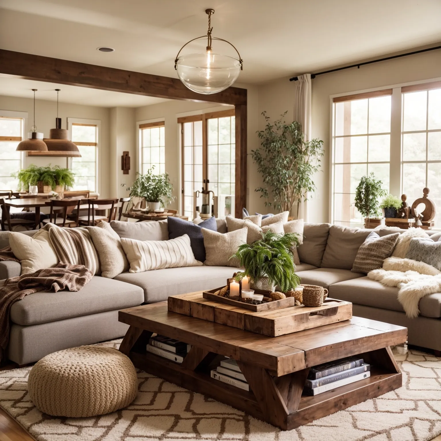 Oversized Coffee Table for Family Gatherings