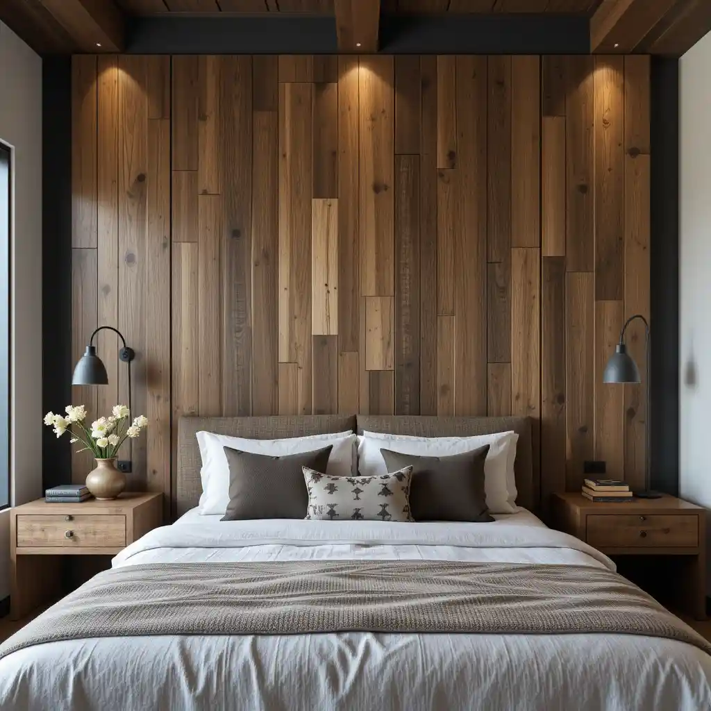 Oversized Wooden Headboard