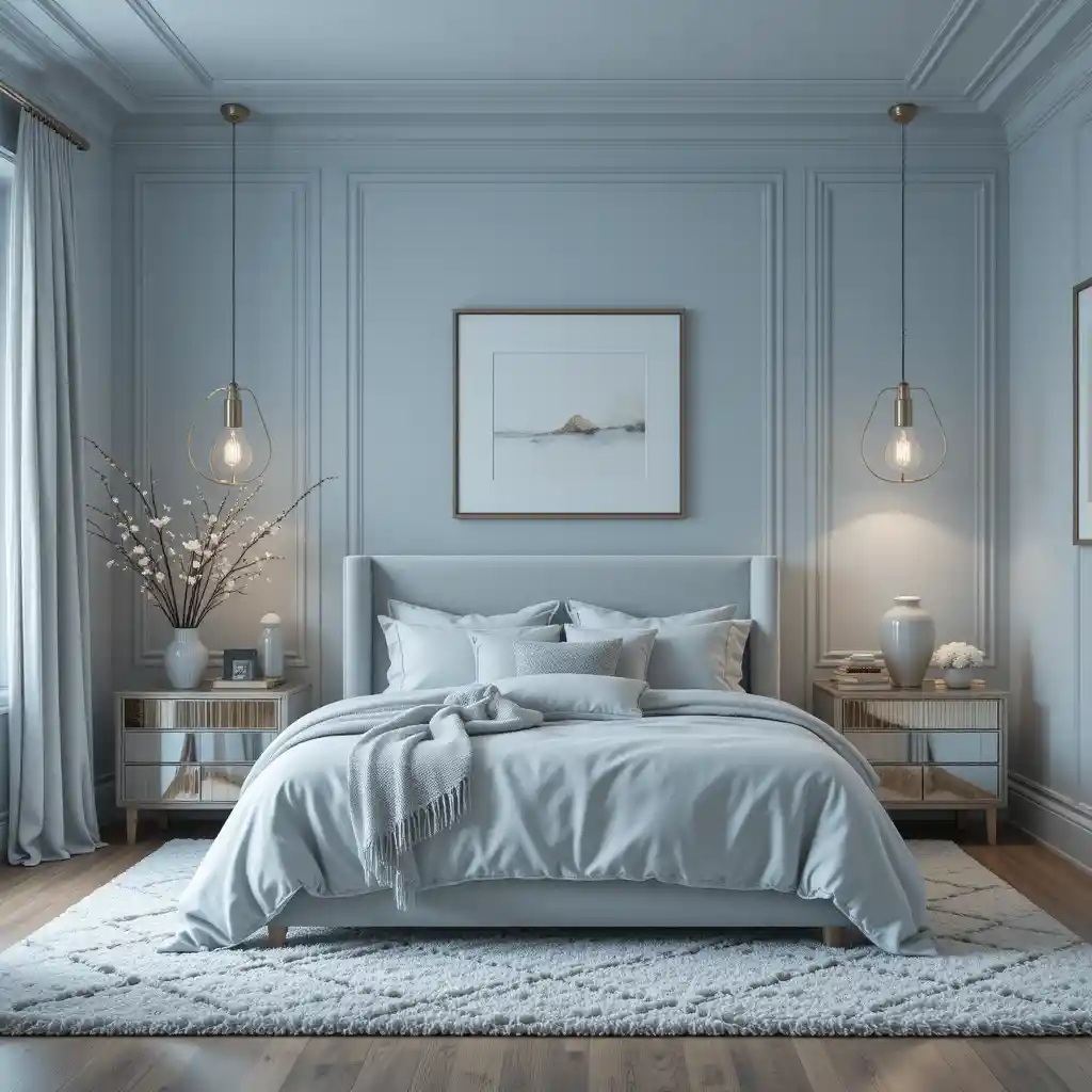 Pastel Blue and Grey with Silver