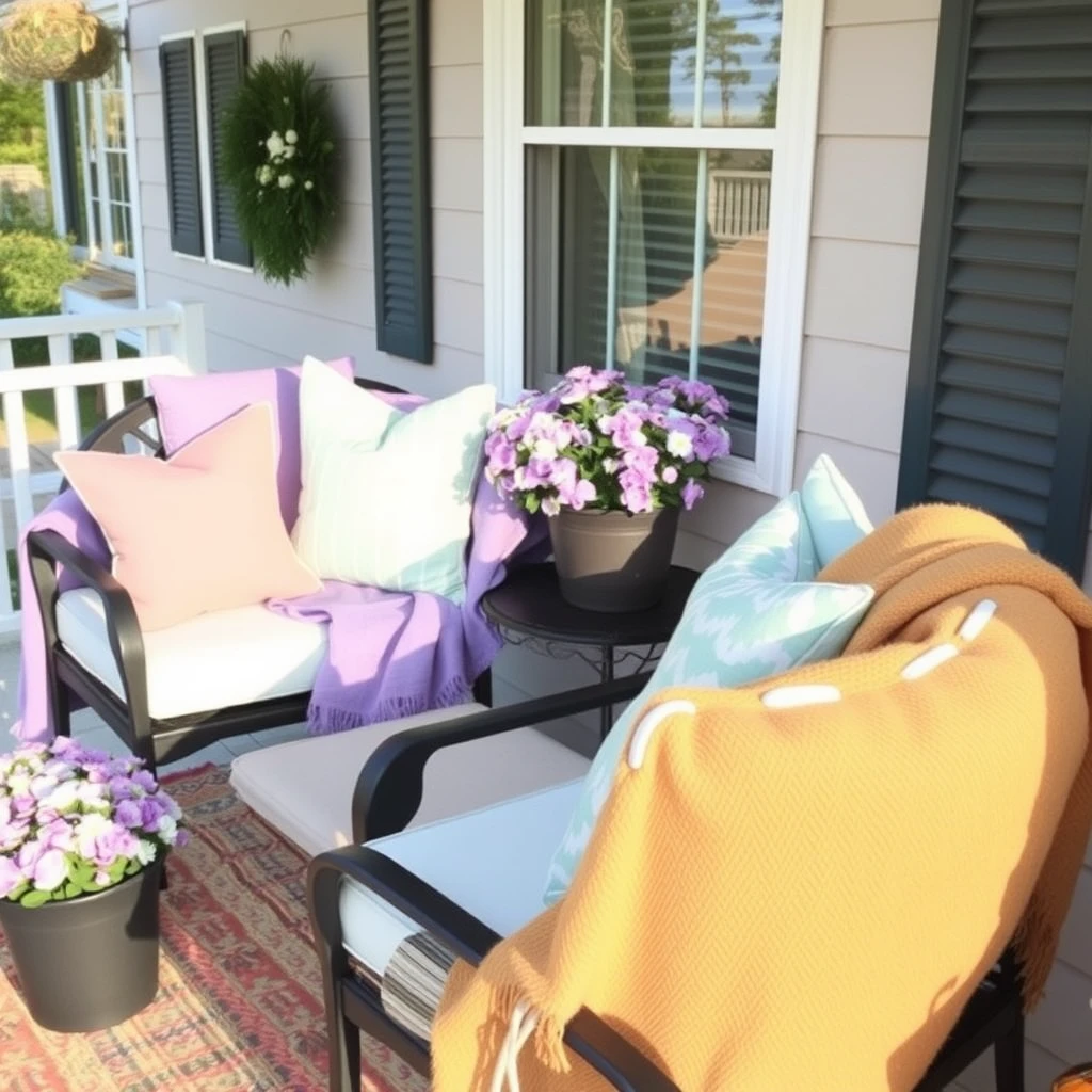 Pastel Cushions and Throws