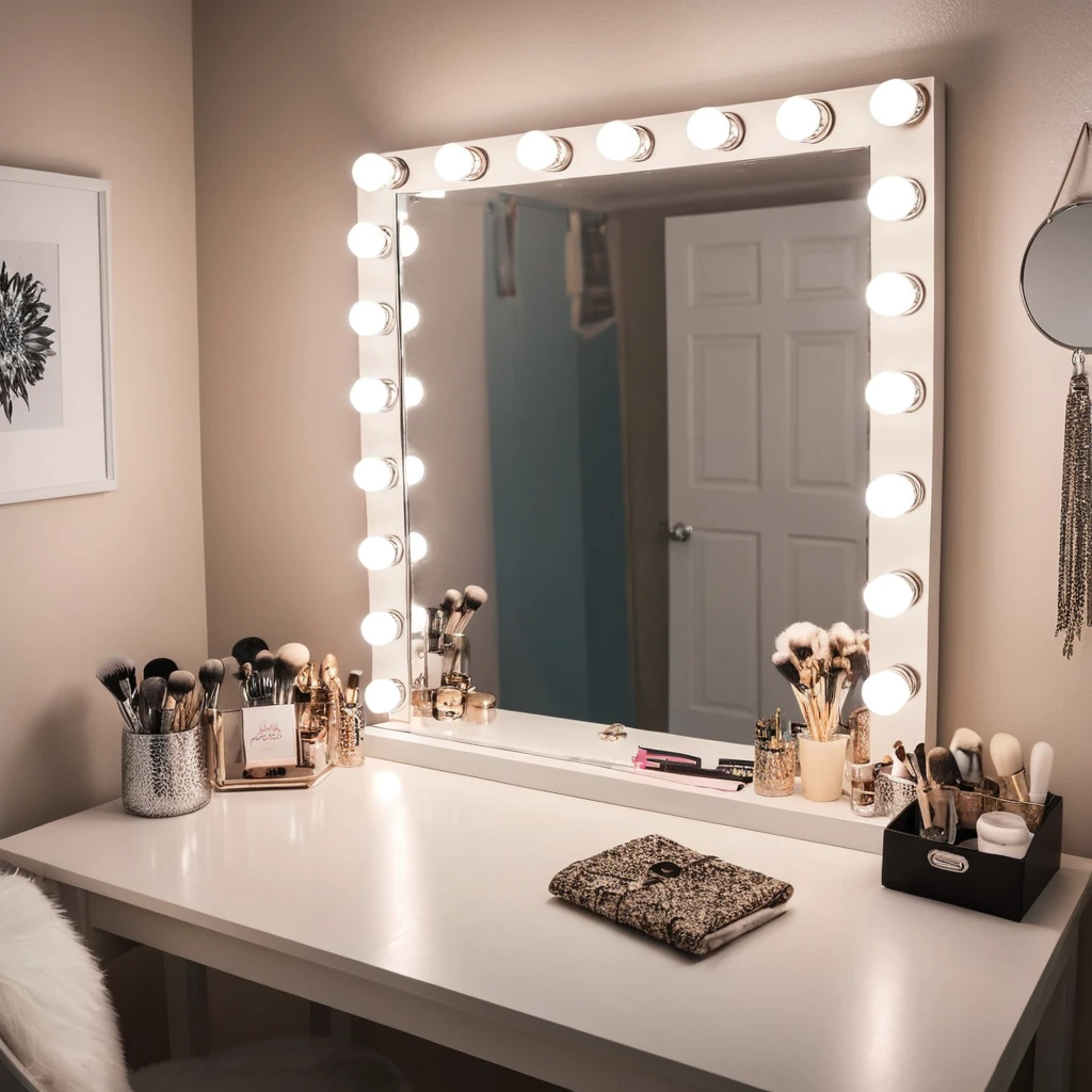 Hanging Vanity Mirror with Lights