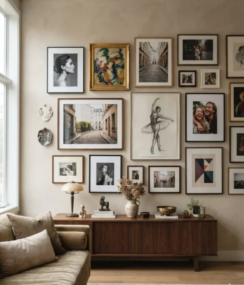 Photography and Art Fusion Gallery Wall