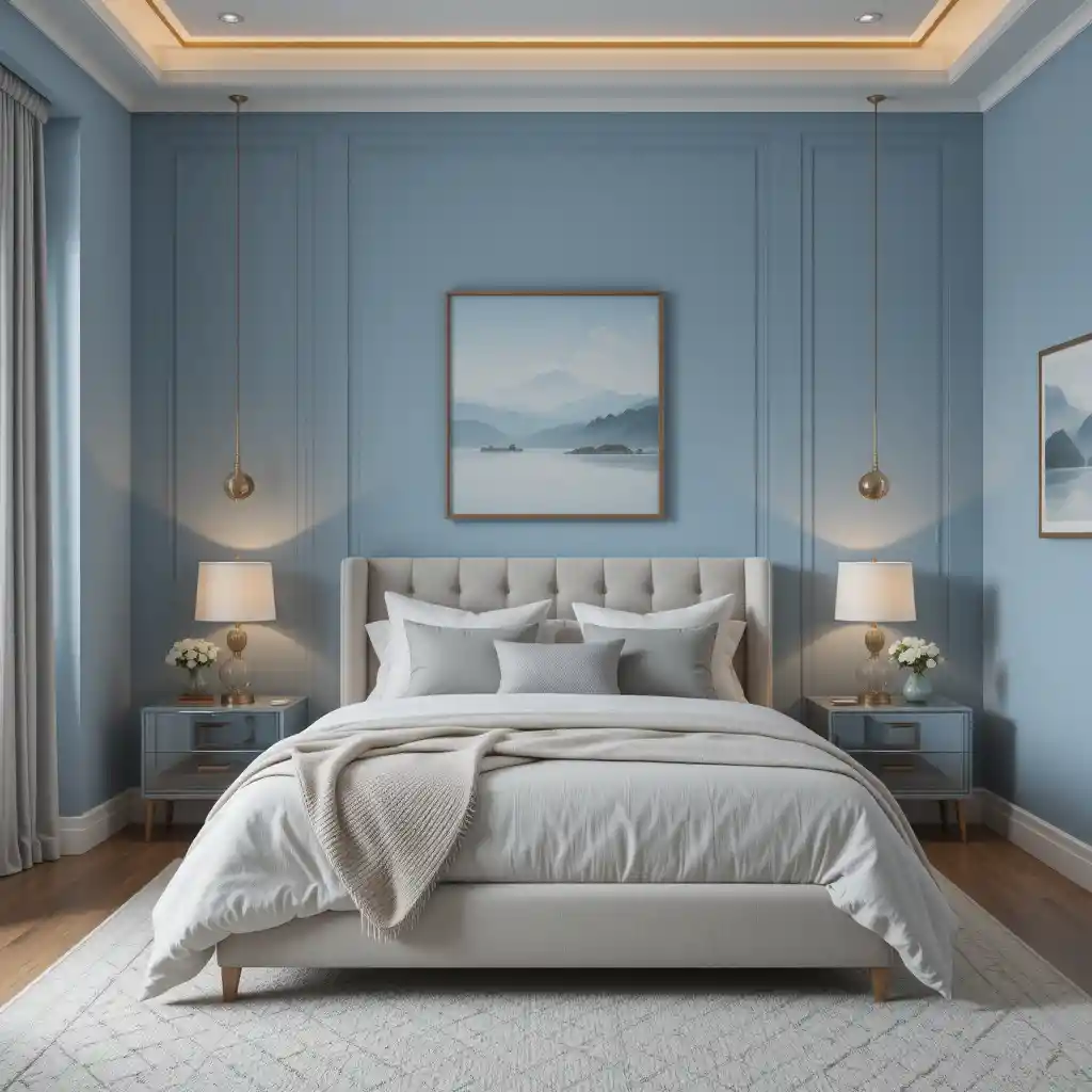 Powder Blue and Copper Accents