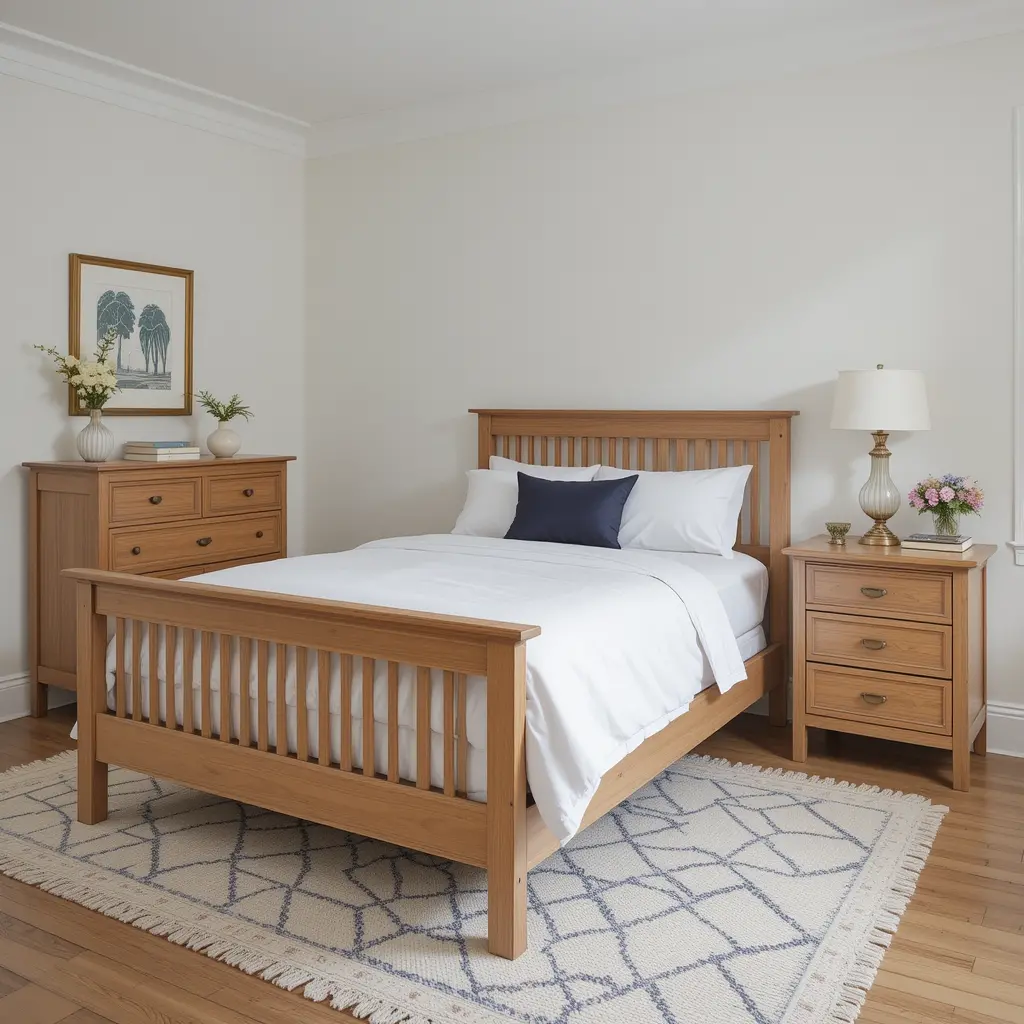 Preppy Bedroom with Shaker-Style Furniture
