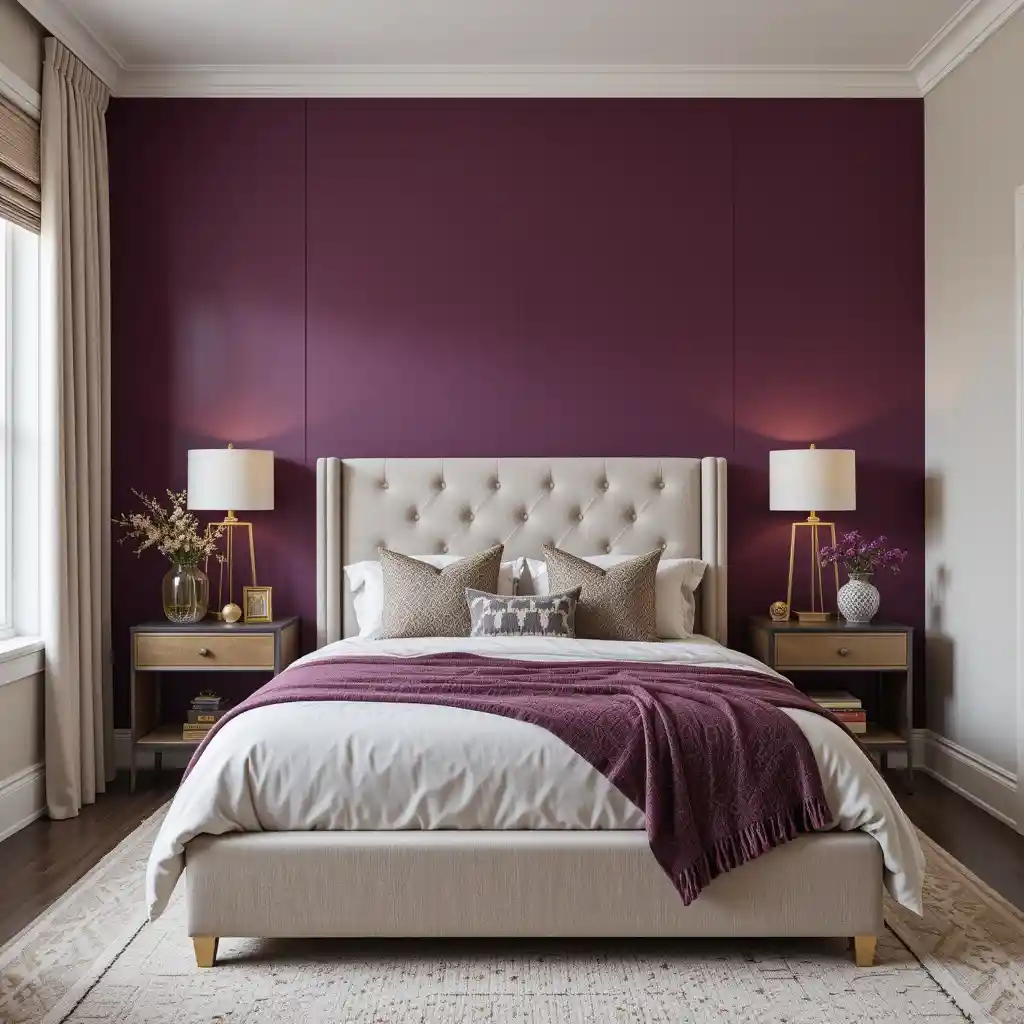 Rich Plum Accent Walls