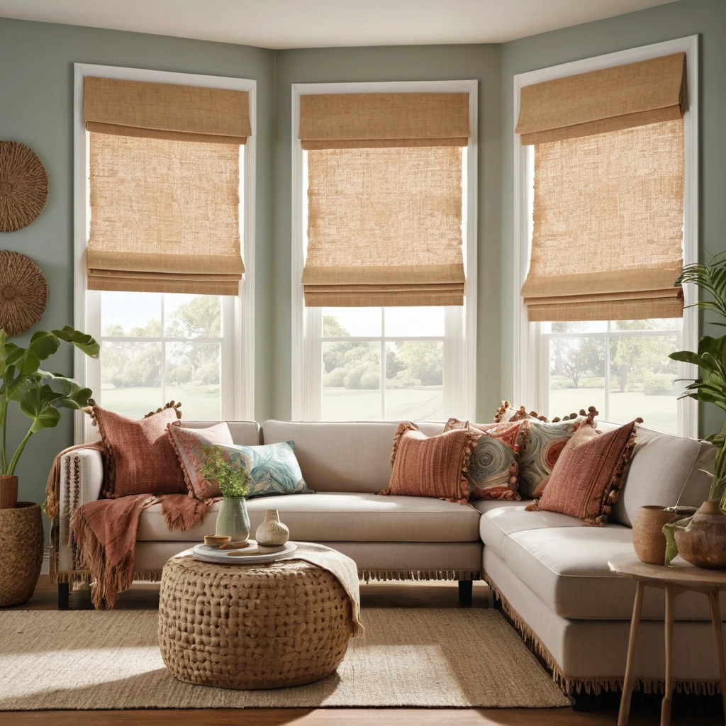 Roman Shades with Fringe for a Boho Feel