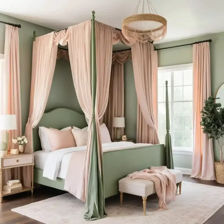 44 Chic Sage Green and Blush Bedroom Ideas