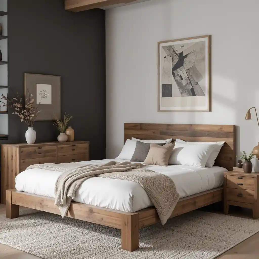 Rustic Wood Furniture with Sleek Lines