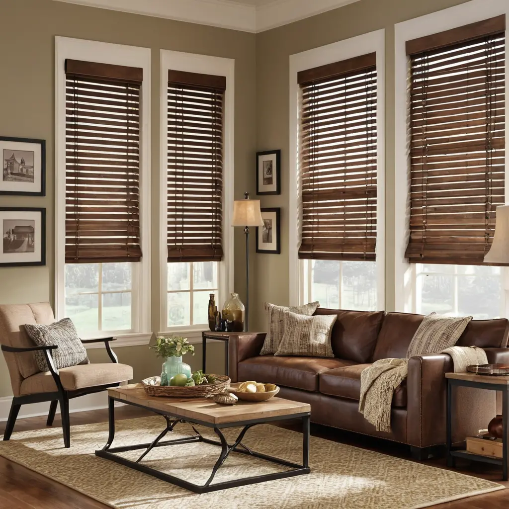 Rustic Wooden Blinds for Cozy Appeal