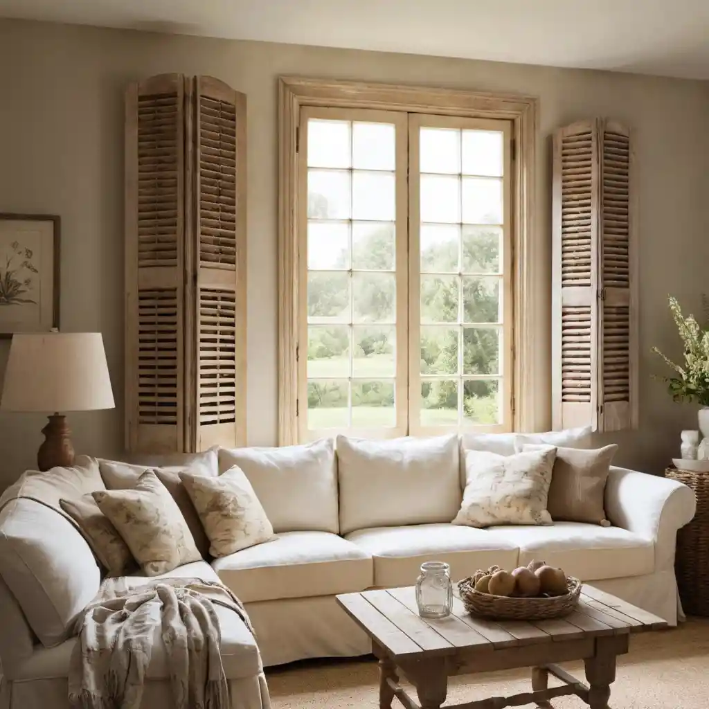 Rustic Wooden Window Shutters