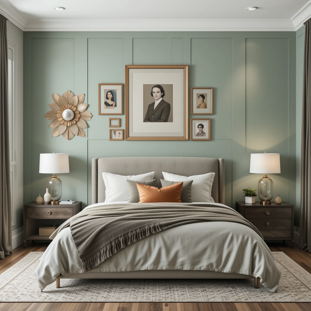 Sage Green and Copper Wall Decor