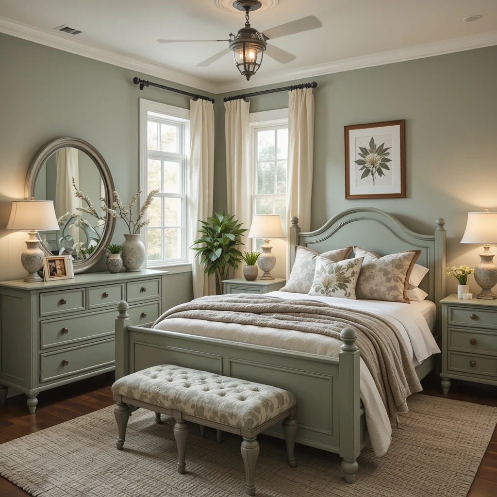 Sage Green with Custom Painted Furniture