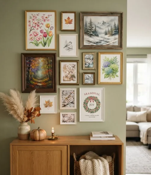 Seasonal Art Gallery Wall