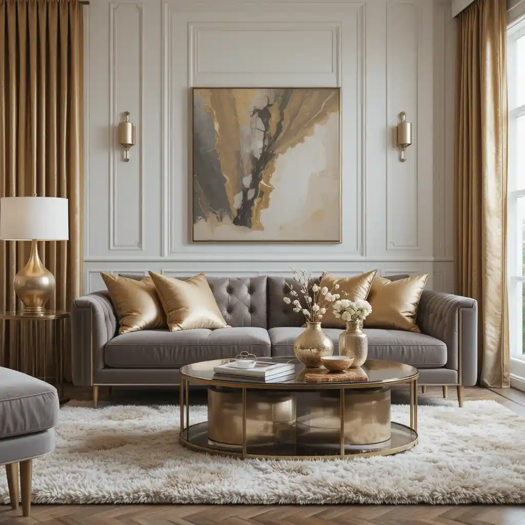 Soft Metallic Tones with Luxurious Textures