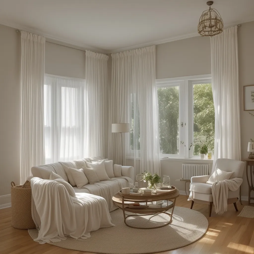 Soft Natural Lighting with Sheer Curtains