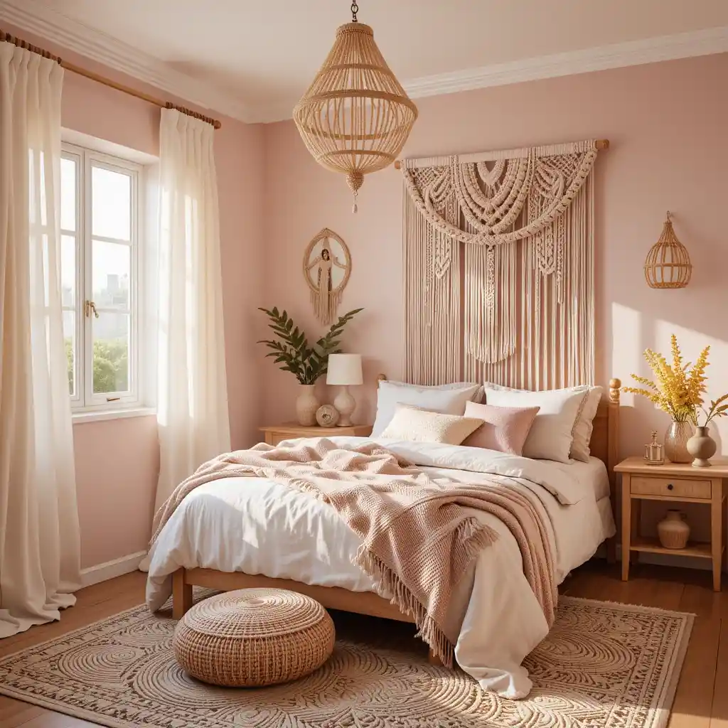 Soft Pink with Macramé
