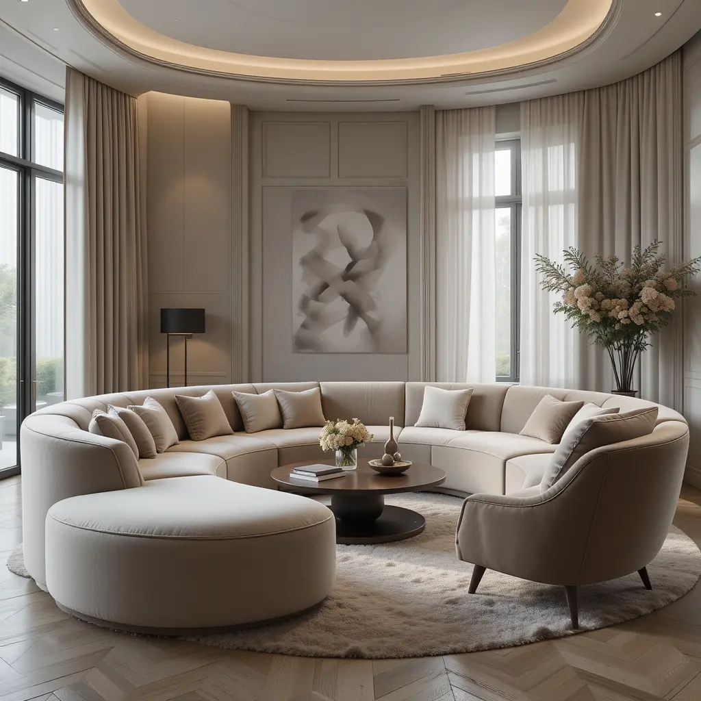 Soft, Rounded Furniture for Comfort