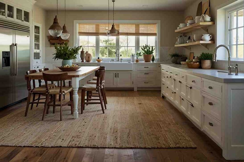 Soft Neutral Tones with Textured Rugs