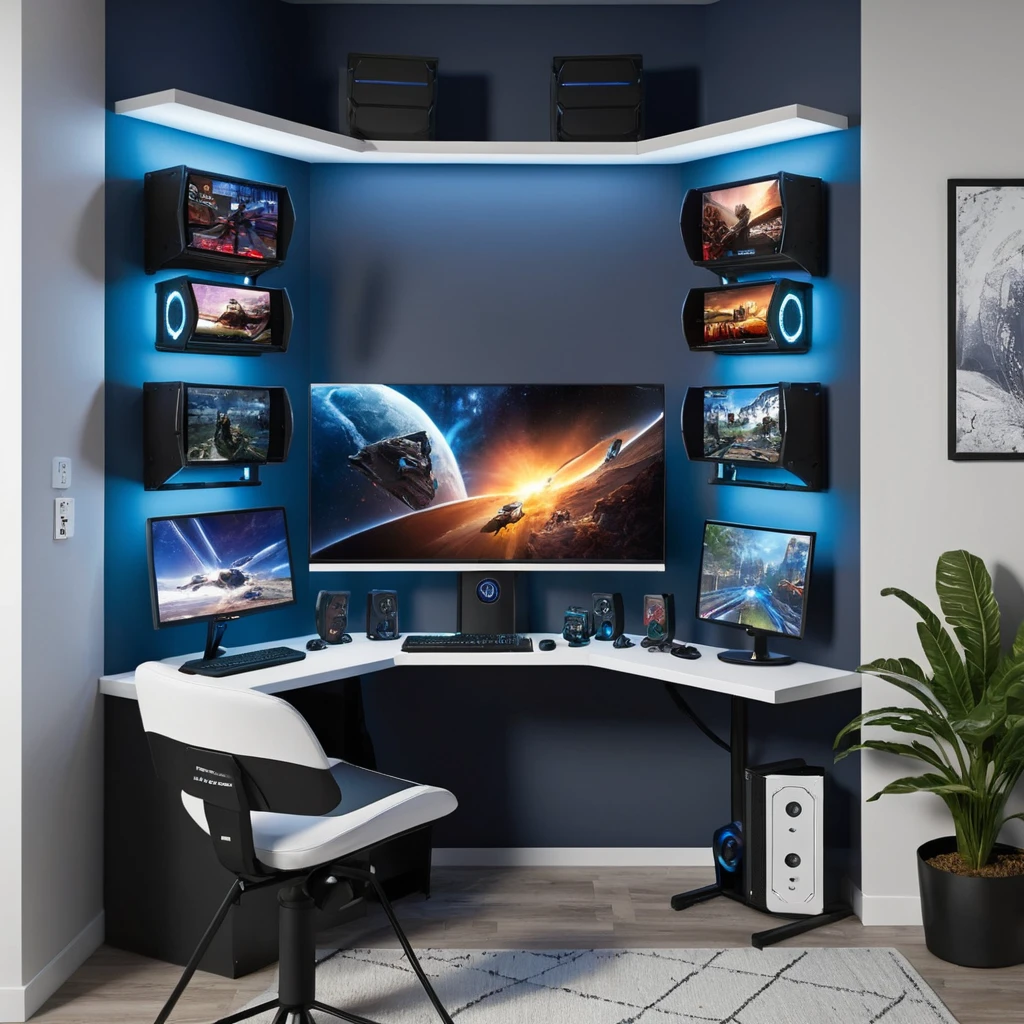 Space-Saving Gaming Setup