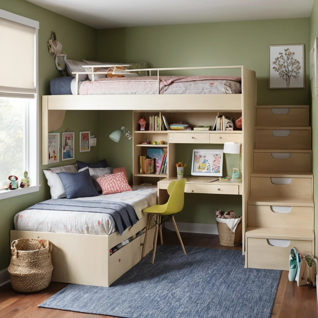 Split-Level Loft for Fun and Functionality