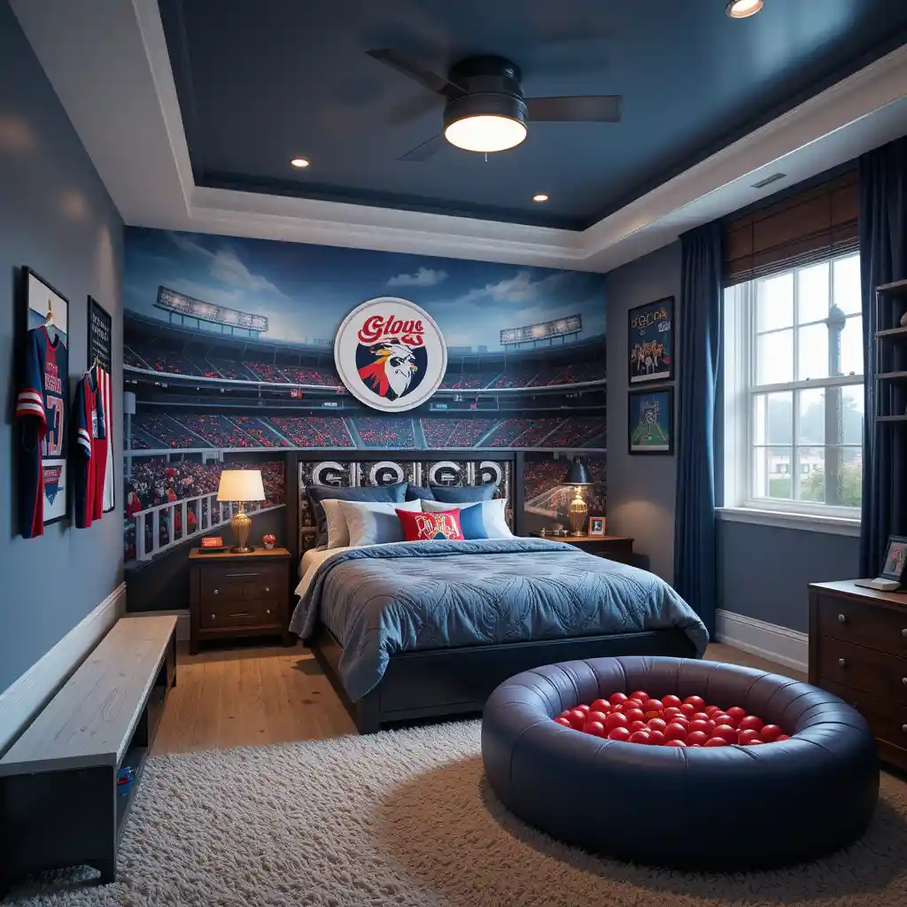 Sports Stadium-Inspired Room