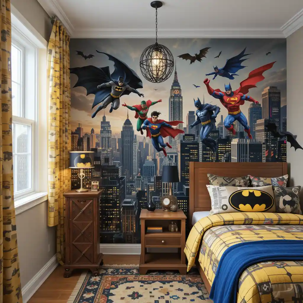 Superhero Cityscape Room