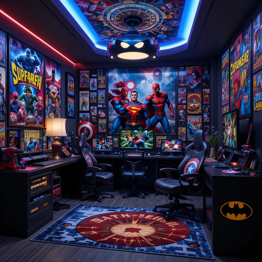 Superhero-Inspired Gaming Room