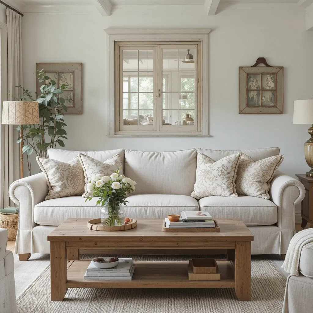 Textured Linen Sofa