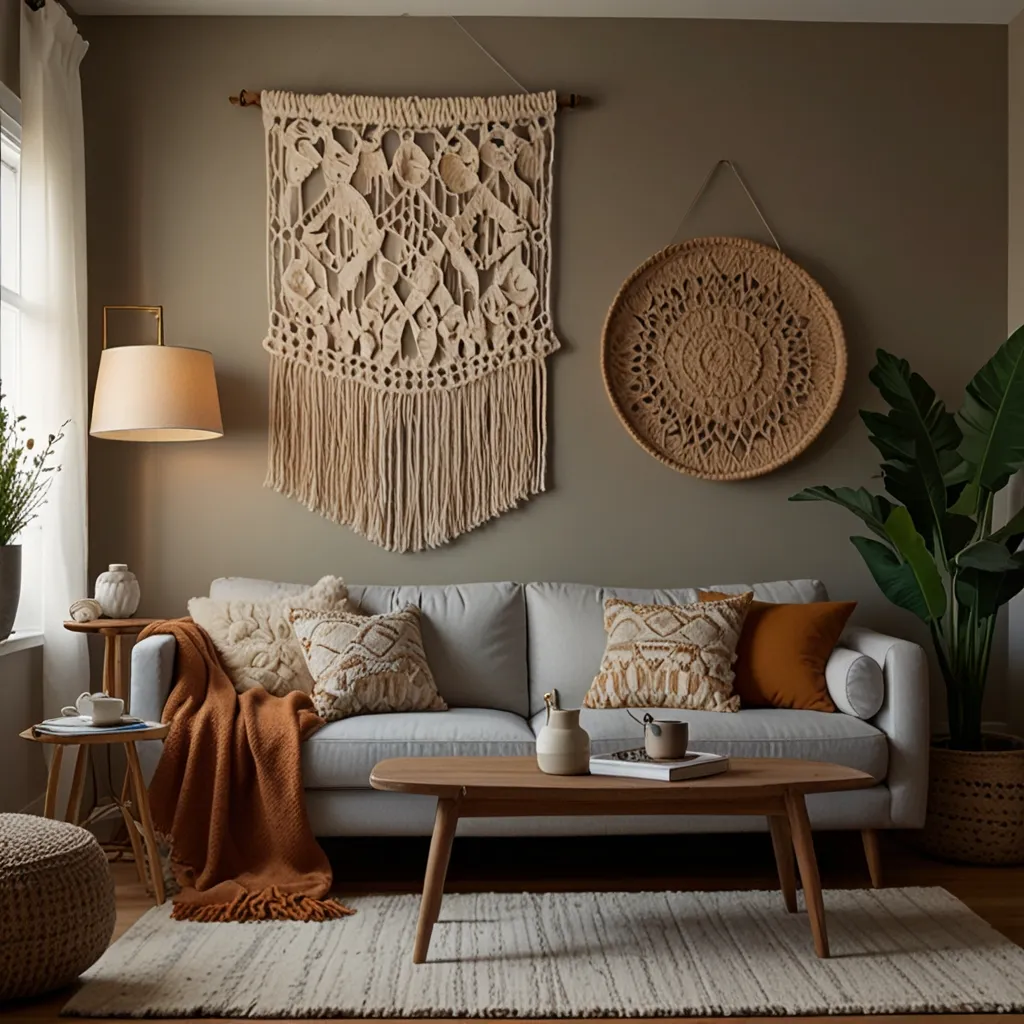 Textured Wall Hangings for Visual Appeal