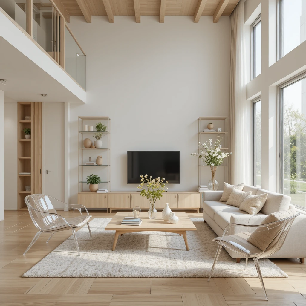 Use Light Wood or Transparent Furniture