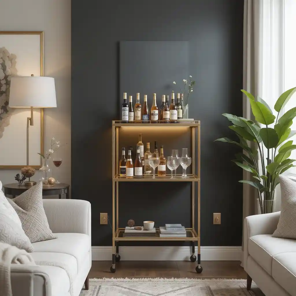 Use a Floating Bar Cart