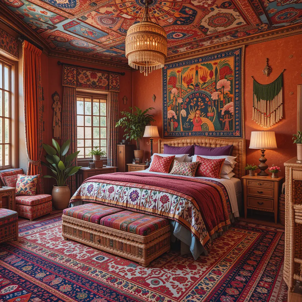 Vibrant Boho with Colorful Patterns and Textures