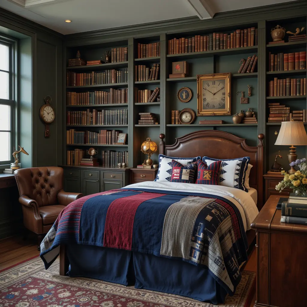 Vintage College-Inspired Preppy Bedroom