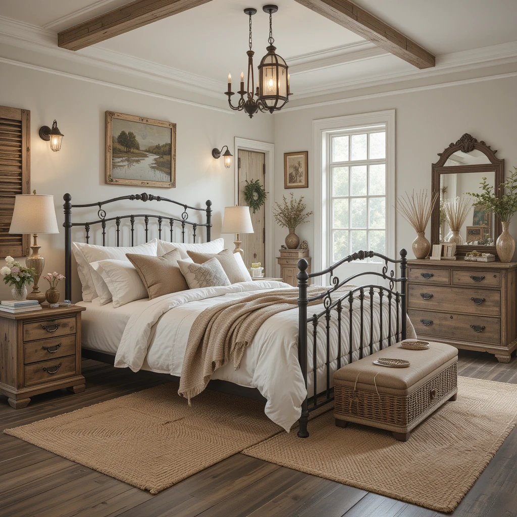 Vintage Farmhouse Bedroom
