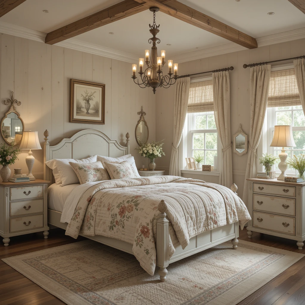 Vintage Farmhouse Chic Bedroom
