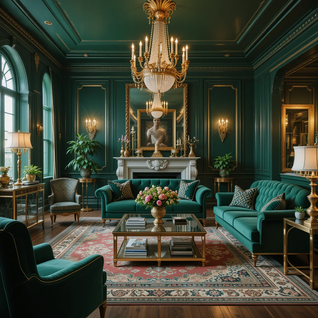 Vintage Glam Living Room