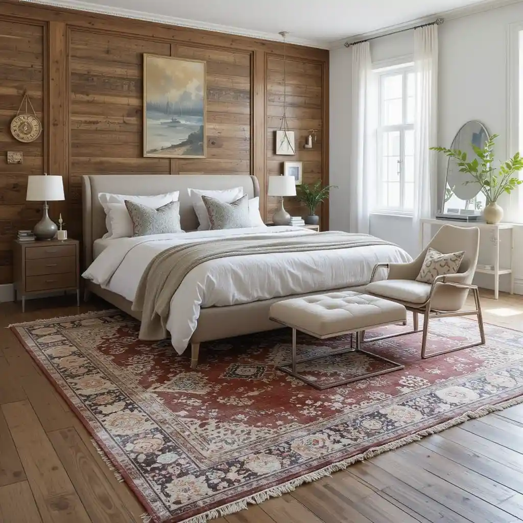 Vintage Rugs and Modern Furniture