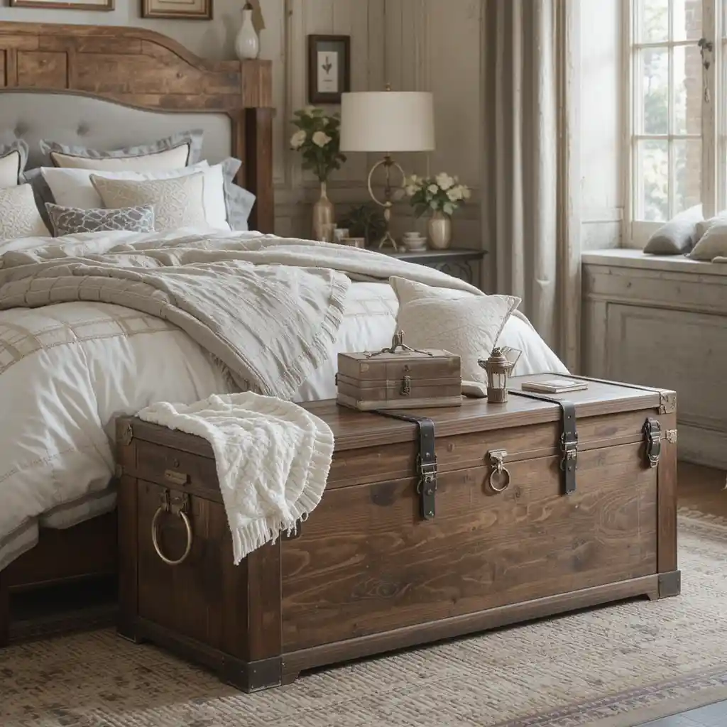 Vintage Wood Storage Trunks