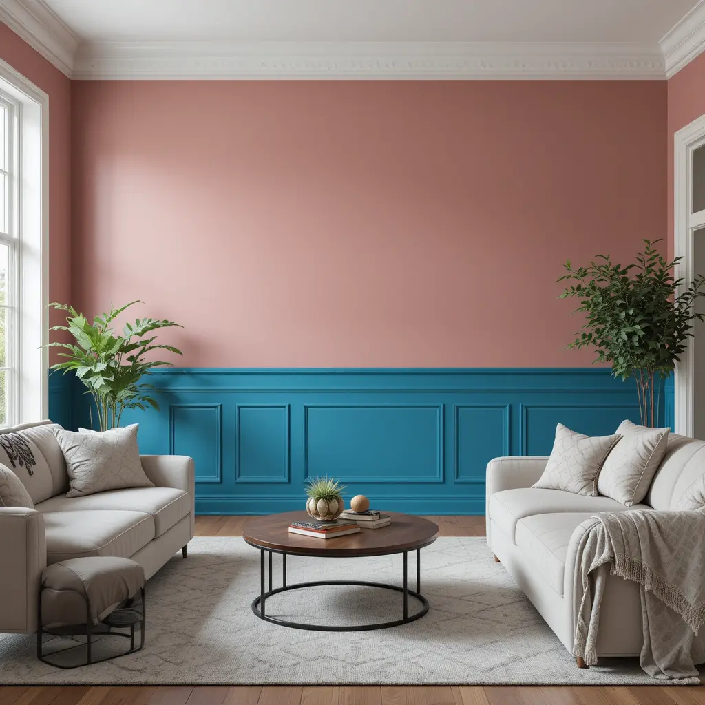 Wainscoting with Bold Colors