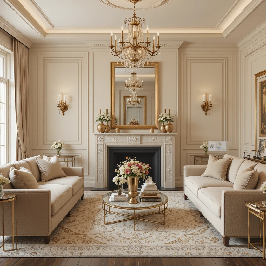 Warm Neutrals with a Touch of Gold