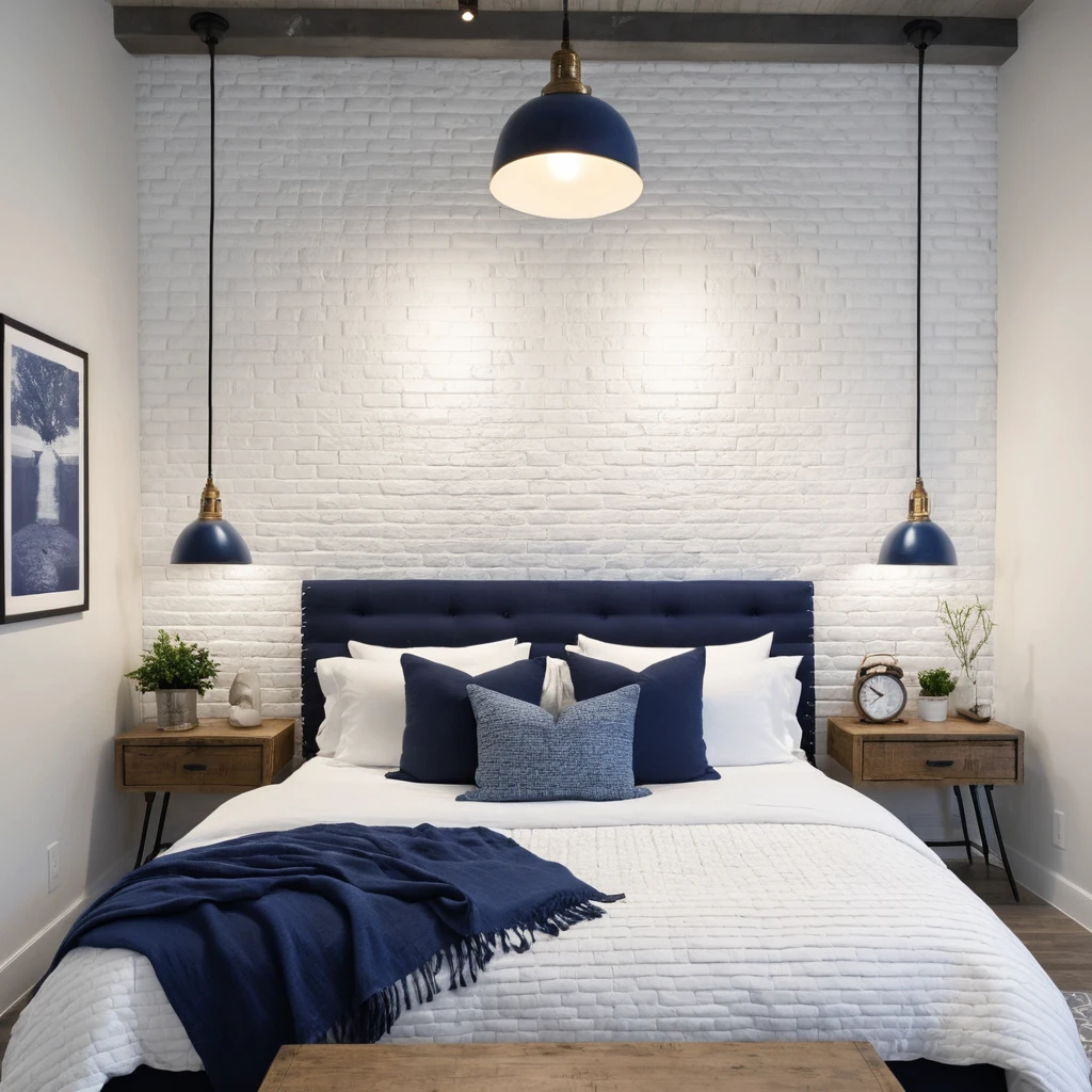 White Brick Accent Wall