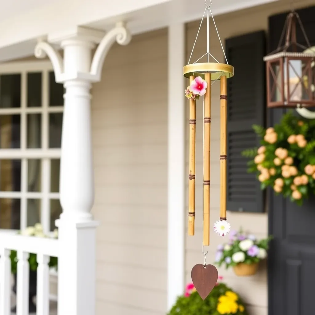 Wind Chimes with Floral Accents