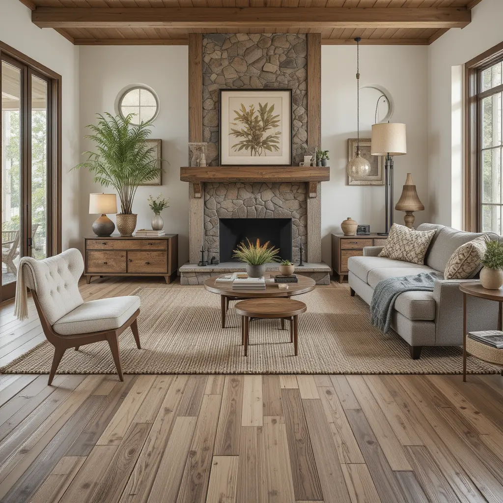 Wooden Flooring with Area Rugs