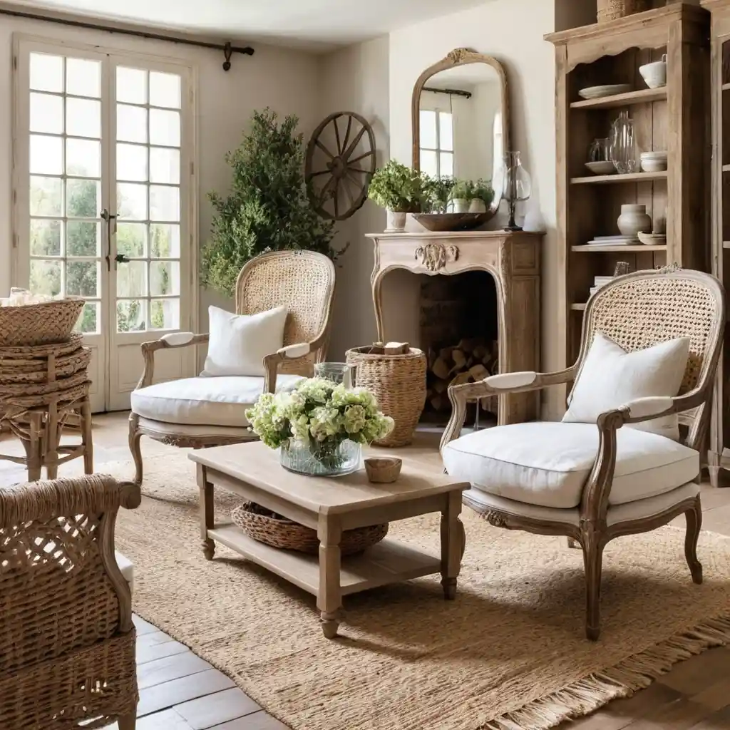 Woven Wood Accent Chairs