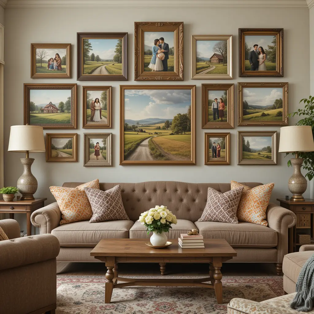 Gallery Wall with Family Photos