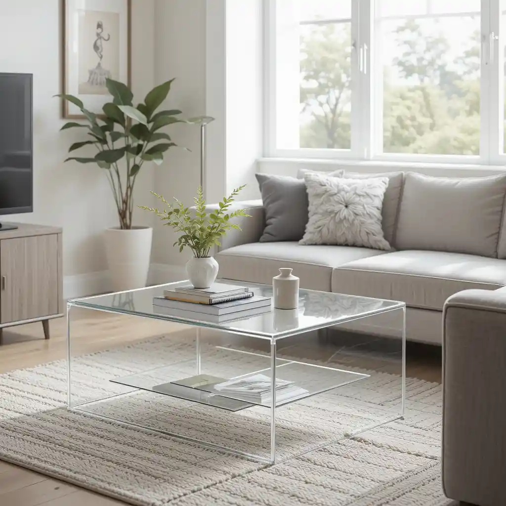 Acrylic Coffee Table for an Airy Feel