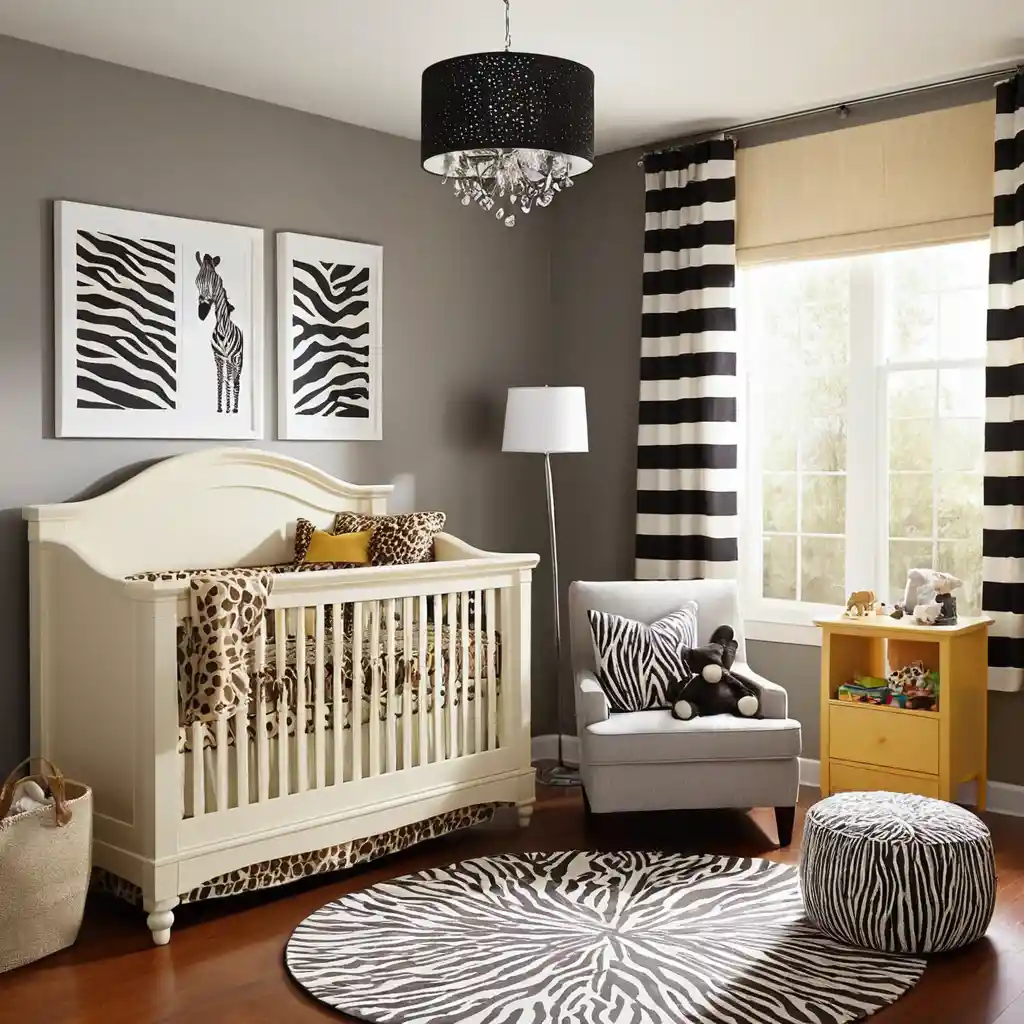 Animal Print Baby Room